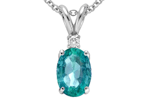 Tommaso Design Genuine Emerald Pendant Necklace