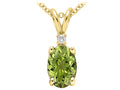 Tommaso Design Genuine Peridot Pendant Necklace