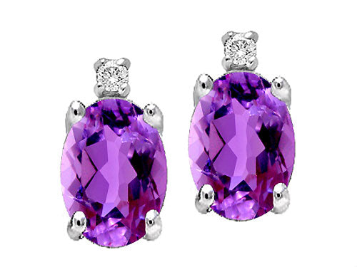 Tommaso Design Genuine Amethyst Earrings