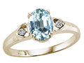 Tommaso Design Genuine Aquamarine Ring