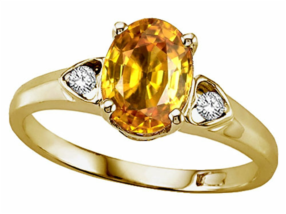 Tommaso Design Oval 8x6mm Genuine Citrine Ring