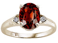 Tommaso Design Genuine Garnet Ring