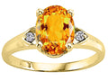 Tommaso Design Oval 9x7 mm Genuine Citrine Ring