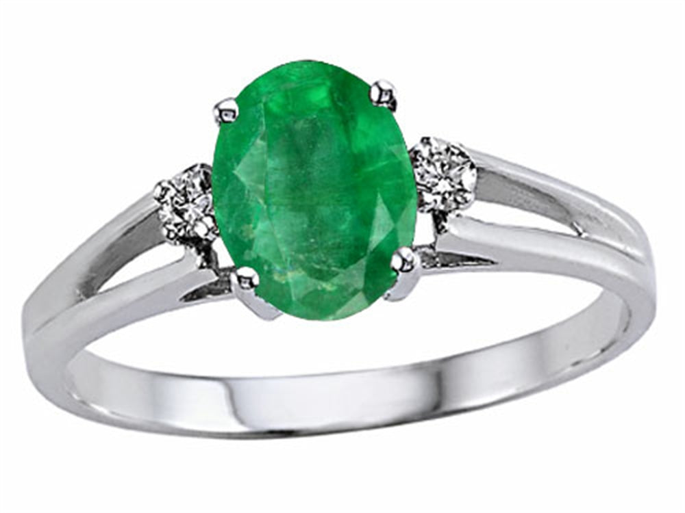 Tommaso Design Genuine Emerald Ring
