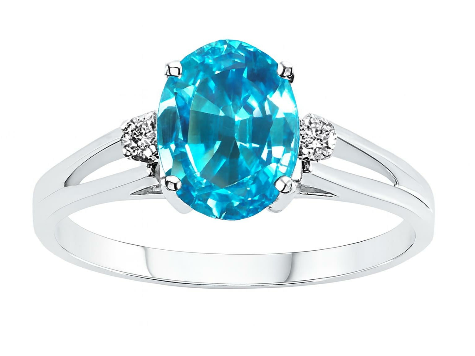 Tommaso Design Genuine Blue Topaz Ring