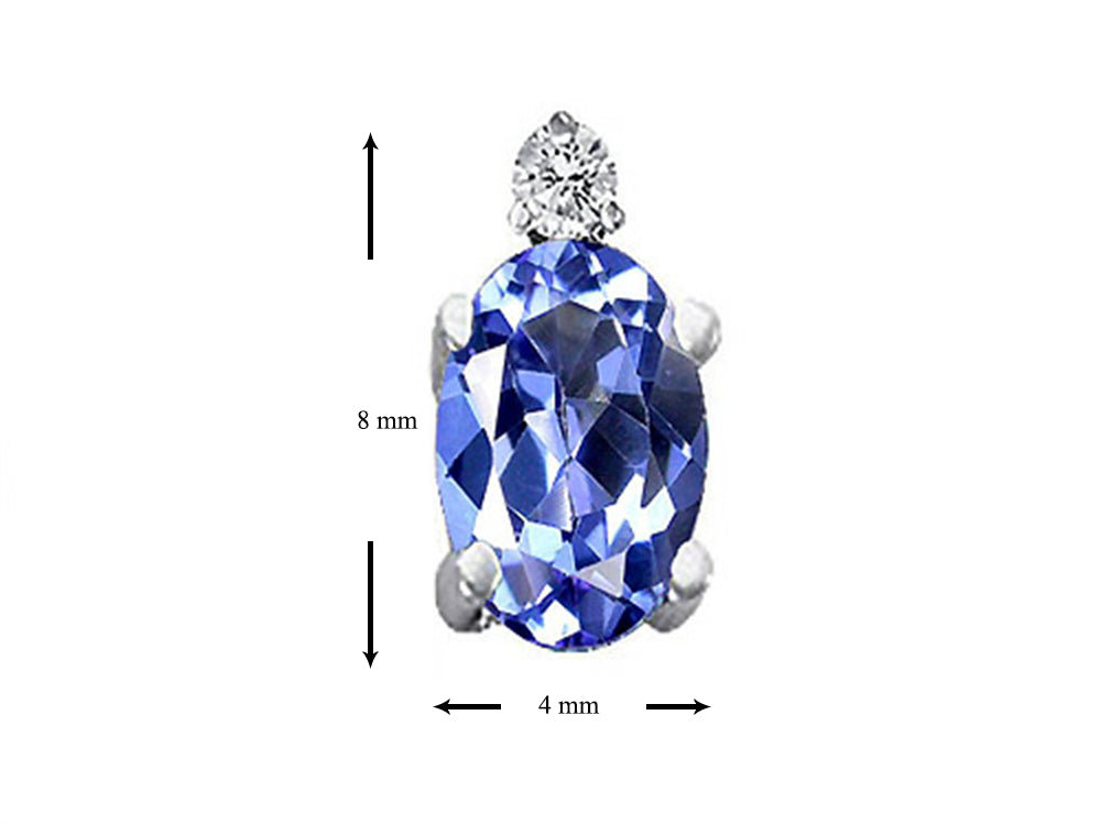 Tommaso Design™ Genuine Tanzanite Earrings Studs