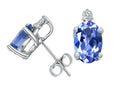 Tommaso Design Genuine Tanzanite Earrings Studs