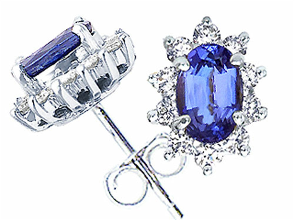 Tommaso Design™ Oval 6x4 mm Genuine Tanzanite Earrings