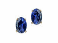 Tommaso Design Oval 6x4 mm Genuine Iolite Earrings