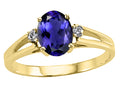 Tommaso Design Oval 7x5mm Genuine Iolite Ring