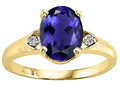 Tommaso Design Oval 9x7mm Genuine Iolite Ring