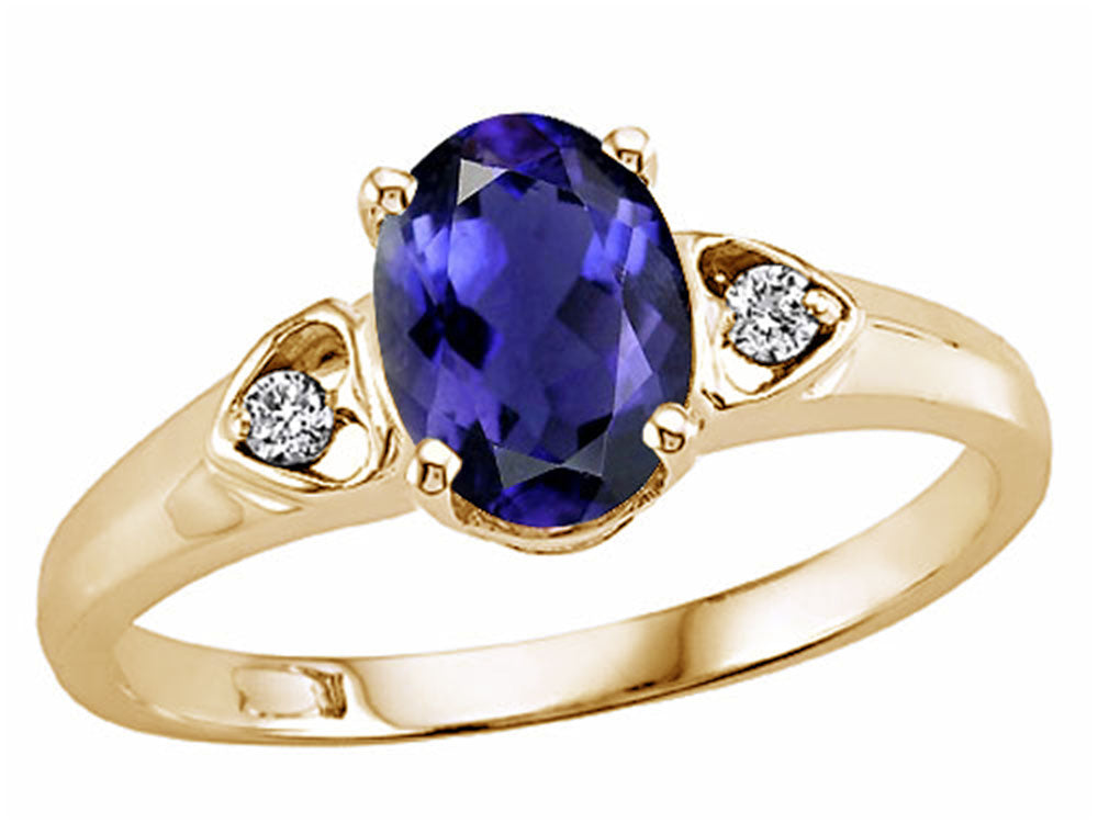 Tommaso Design Oval 7x5mm Genuine Iolite Ring