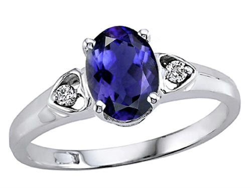 Tommaso Design Oval 7x5mm Genuine Iolite Ring
