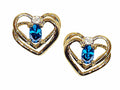 Tommaso Design Oval 5x3mm Genuine Blue Topaz Earrings