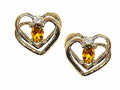 Tommaso Design Oval 5x3mm Genuine Citrine Earrings