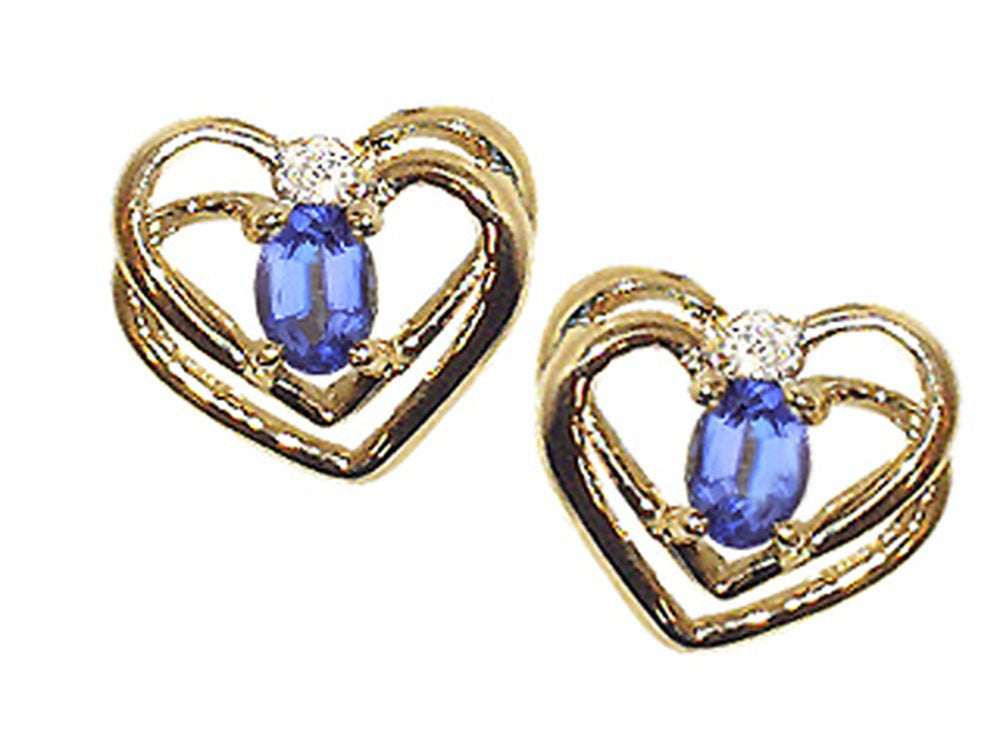 Tommaso Design™ Oval 5x3mm Genuine Tanzanite Earrings