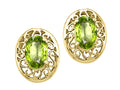 Tommaso Design Oval 6x4 mm Genuine Peridot Earrings
