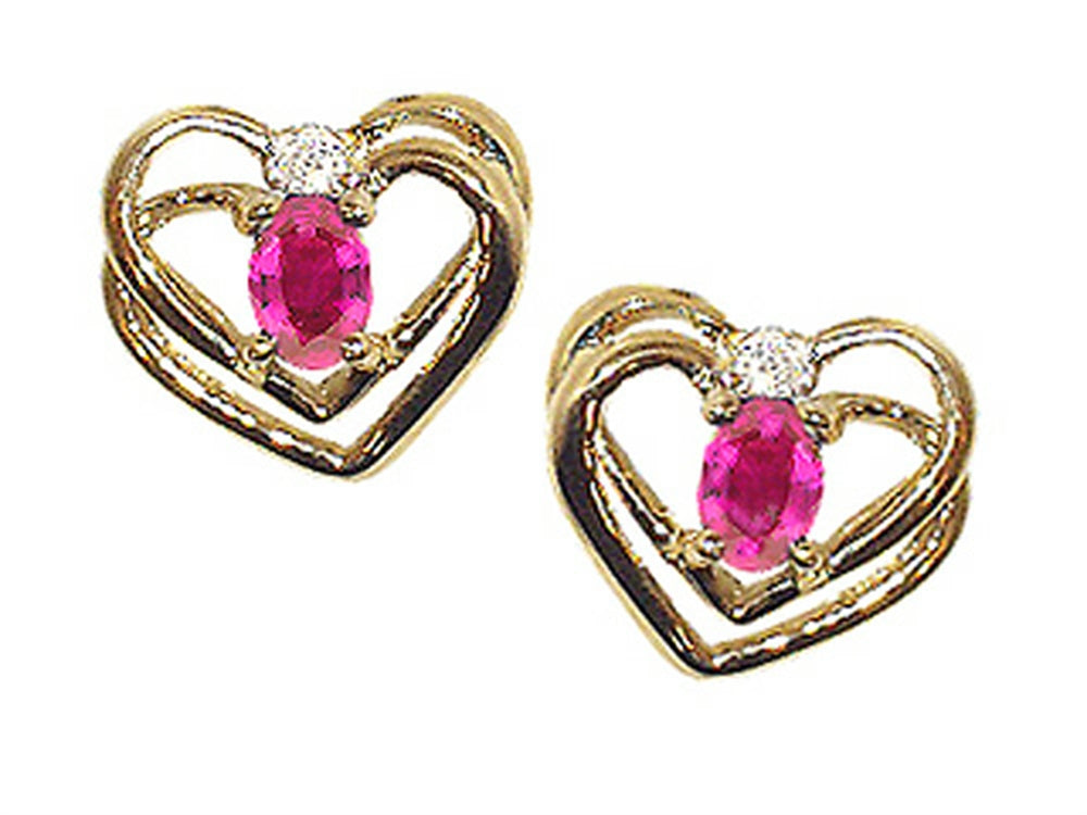 Tommaso Design Oval 5x3 mm Genuine Pink Tourmaline Earrings