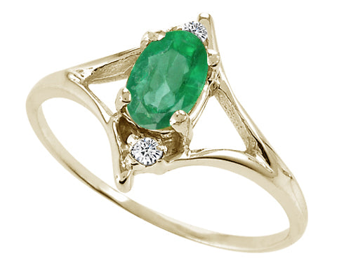 Tommaso Design Genuine Emerald Ring