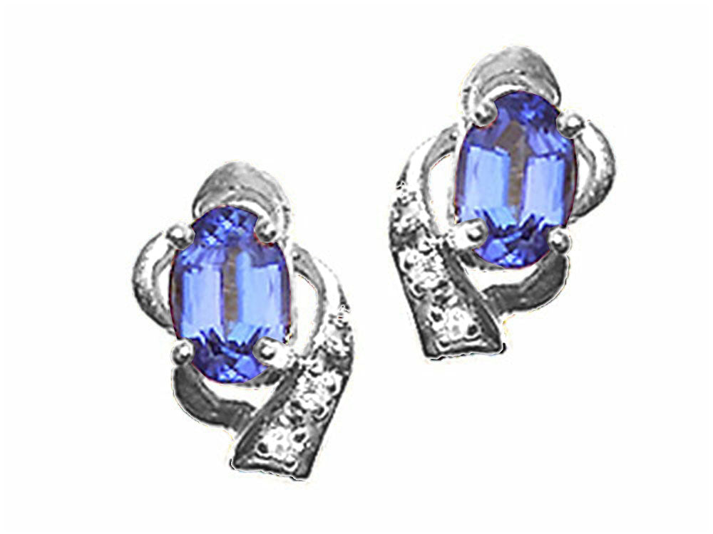 Tommaso Design™ Oval 6x4 mm Genuine Tanzanite Earrings