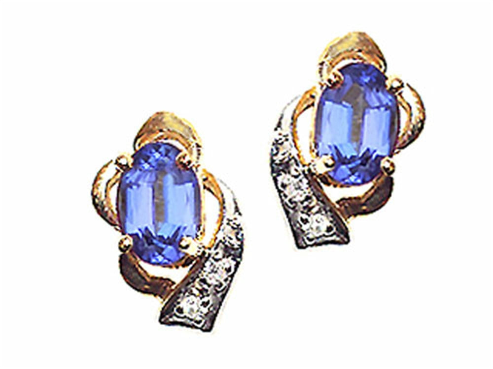 Tommaso Design™ Oval 6x4 mm Genuine Tanzanite Earrings