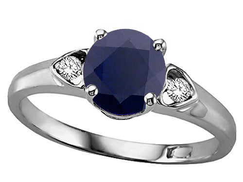 Star K Round 7mm Genuine Sapphire Ring