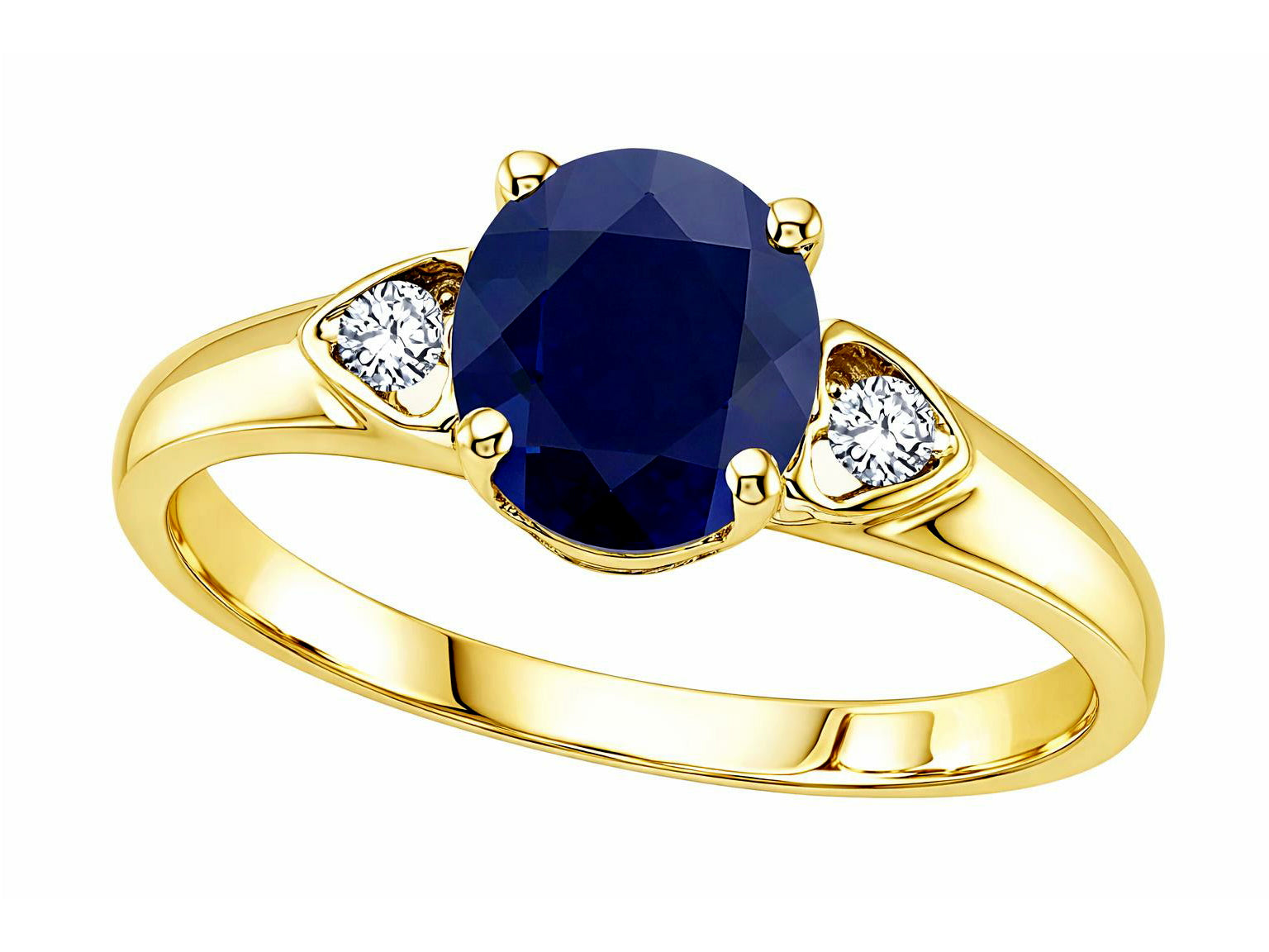 Star K Round 7mm Genuine Sapphire Ring