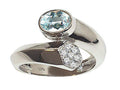 Tommaso Design Genuine Aquamarine Ring