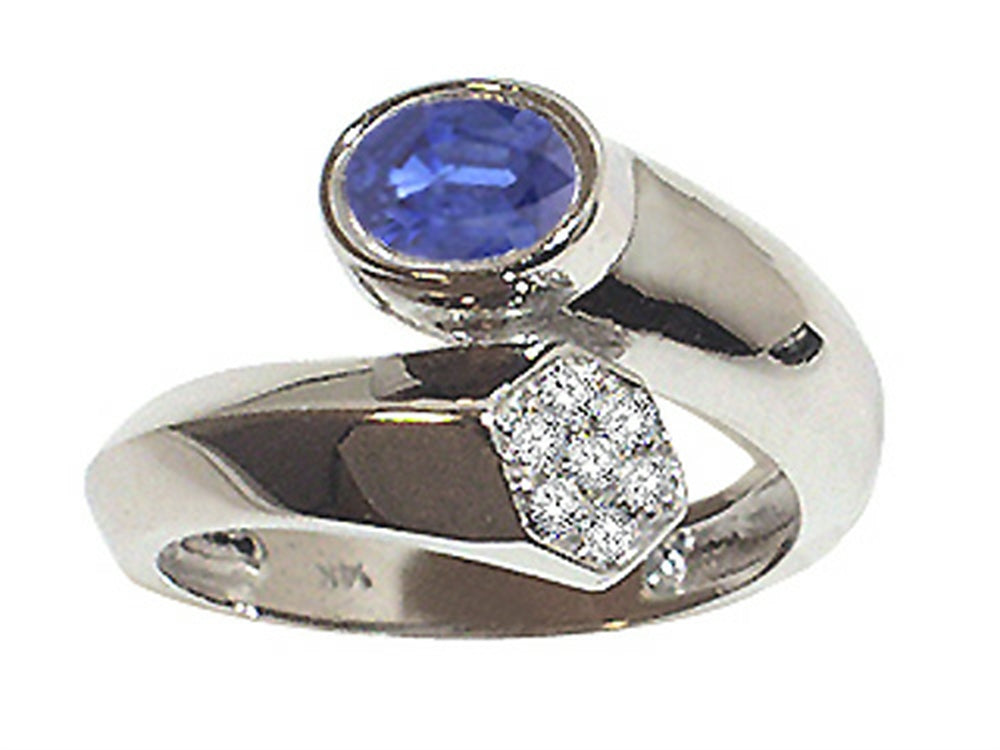 Tommaso Design Genuine Sapphire Ring