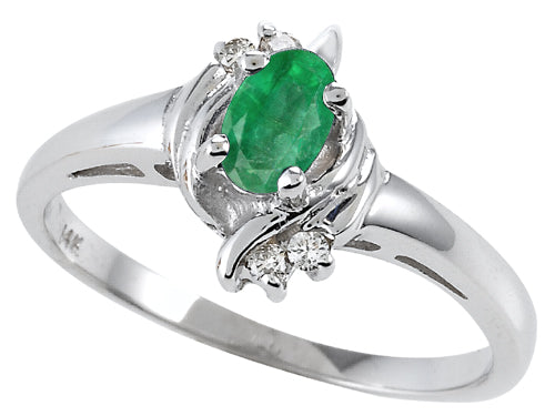 Tommaso Design Genuine Emerald Ring