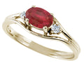 Tommaso Design Genuine Ruby and Diamonds Ring