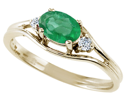 Tommaso Design Genuine Emerald Ring