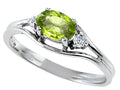 Tommaso Design Oval 6x4 mm Genuine Peridot Ring