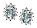 Tommaso Design Oval 8x6 mm Genuine Aquamarine Earrings