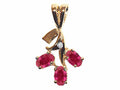 Tommaso Design Genuine Ruby Pendant Necklace