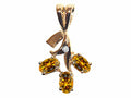 Tommaso Design Oval 5x3mm Genuine Citrine Pendant Necklace