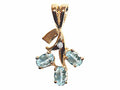 Tommaso Design Oval 5x3mm Genuine Aquamarine Pendant Necklace