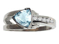 Tommaso Design Genuine Aquamarine Ring