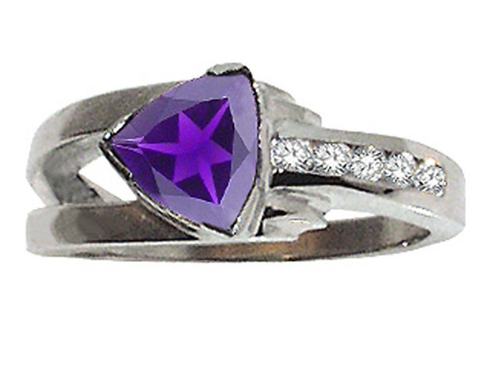 Tommaso Design Trillion 7mm Genuine Iolite Ring