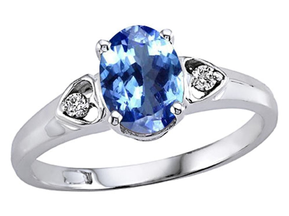 Tommaso Design Oval 7x5mm Genuine Tanzanite Ring