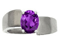 Tommaso Design Genuine Amethyst Ring