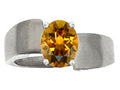 Tommaso Design Oval 9x7mm Genuine Citrine Ring