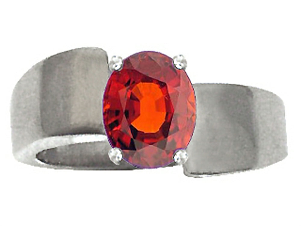 Tommaso Design Genuine Garnet Ring