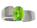 Tommaso Design Oval 9x7mm Genuine Peridot Ring