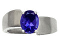 Tommaso Design Oval 9x7mm Genuine Iolite Ring