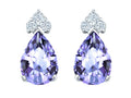 Tommaso Design Pear Shape 7x5mm Genuine Tanzanite Earrings