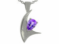 Tommaso Design Pear Shape 7x5mm Genuine Tanzanite Pendant Necklace