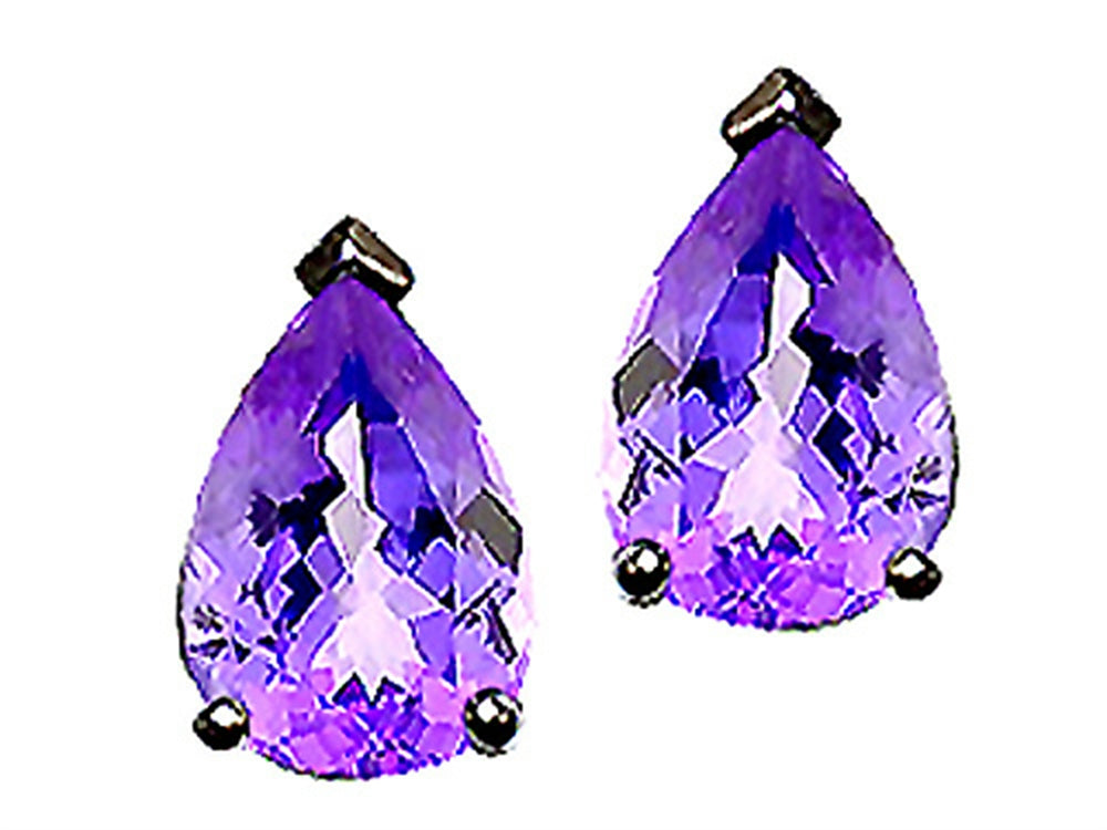 Tommaso Design™ Pear Shape 7x5mm Genuine Tanzanite Earrings