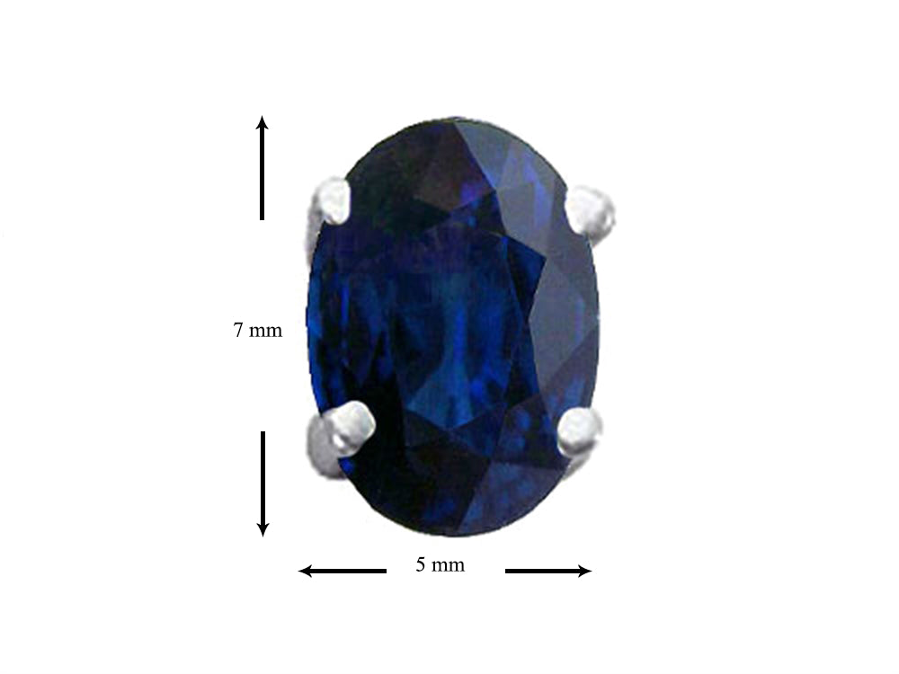 Tommaso Design™ Oval 7x5 Genuine Sapphire Earrings Studs