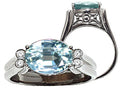 Tommaso Design Large Aquamarine Ring